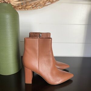 Marc Fisher Glorena Chestnut Heeled Ankle Boots
